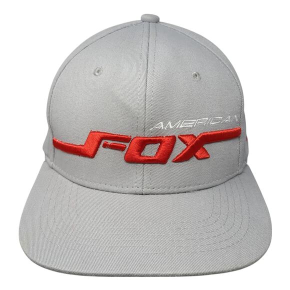 American Fox Snapback Cap Gray One Size Adjustable Embroidered 6 Panel - Picture 1 of 9
